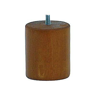 Pied de lit cylindrique H. 80 mm x ø68 mm merisier
