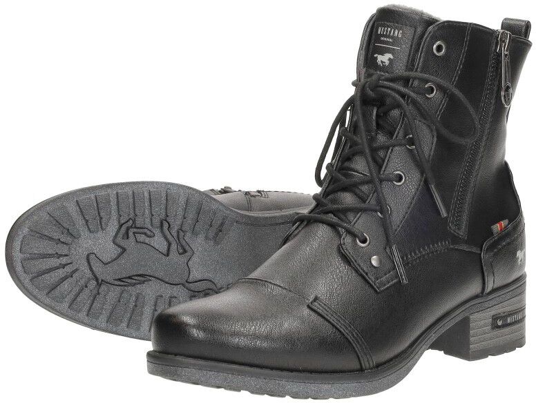 Mustang Veterschoenen Hoog zwart