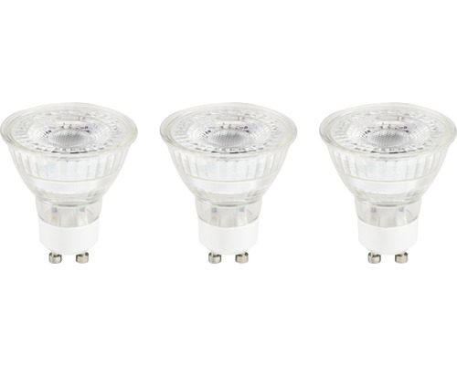 3x LED reflectorlamp PAR16 GU10/4,9W (64W) 450 lm 2700 K warm wit helder 3 stuks 36°