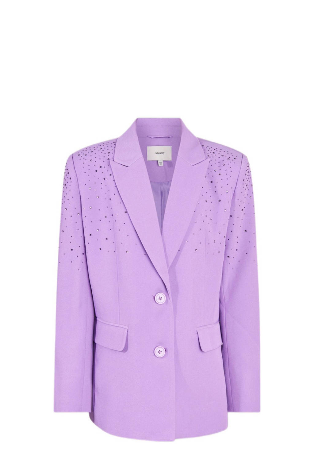 Shoeby blazer met strass steentjs paars