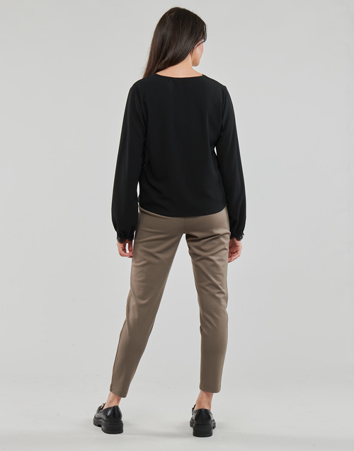 Only - ONLNOVA FR VERSA V-NECK L/S LACE TOP PTM - Noir