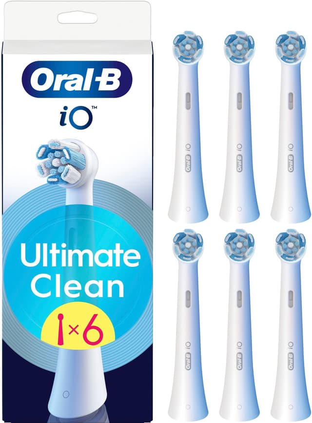Oral-B iO Ultimate Clean tandbørstehoved 195546 6-stk (hvid)