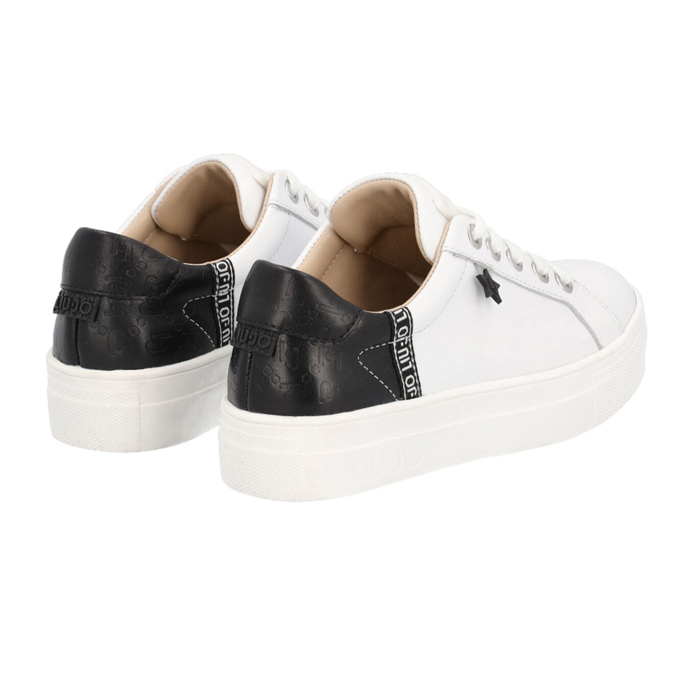 Liu-Jo Sneakers en Cuir Lia blanc/noir