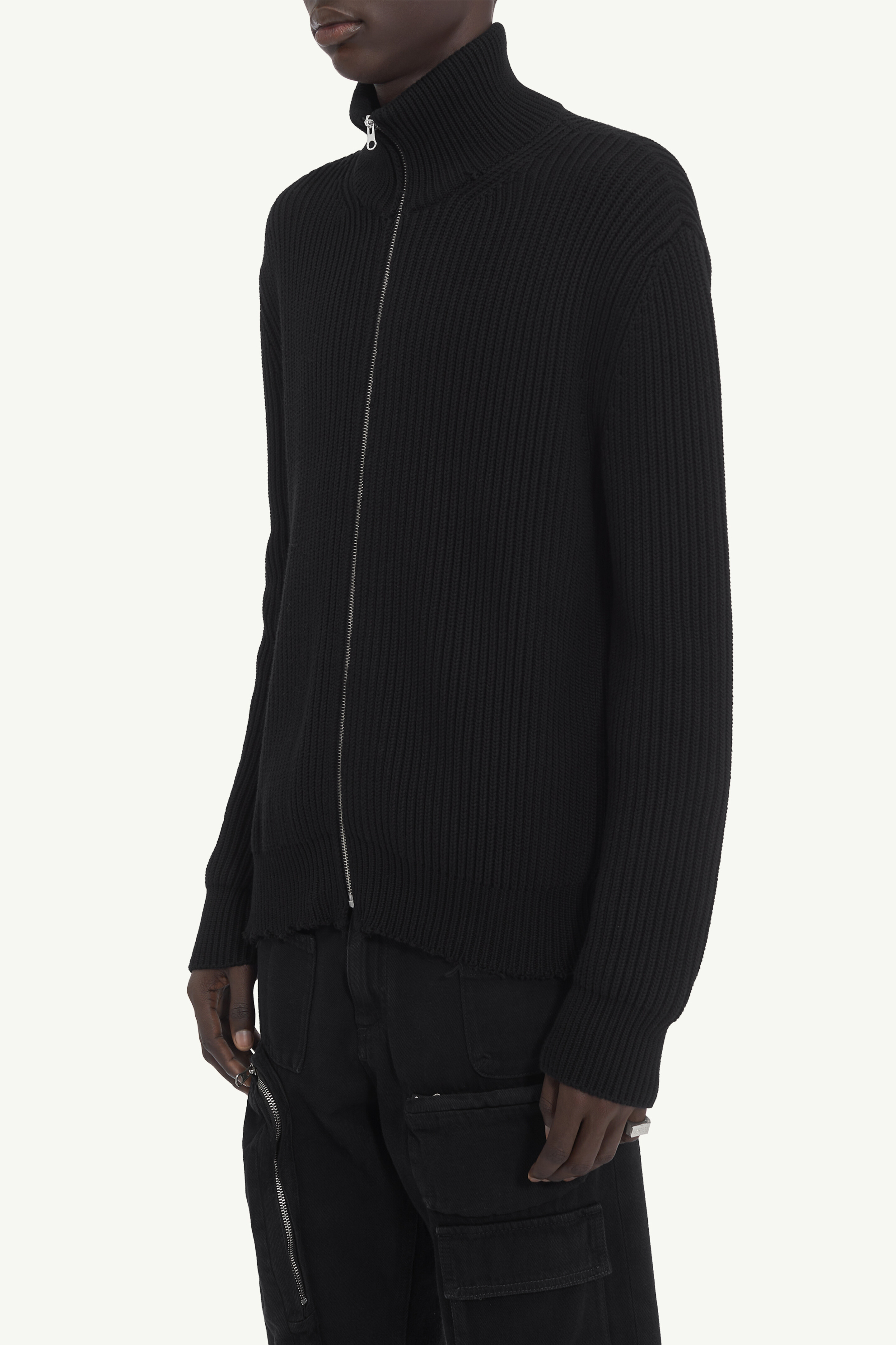 Veste de sport en maille côtelée
