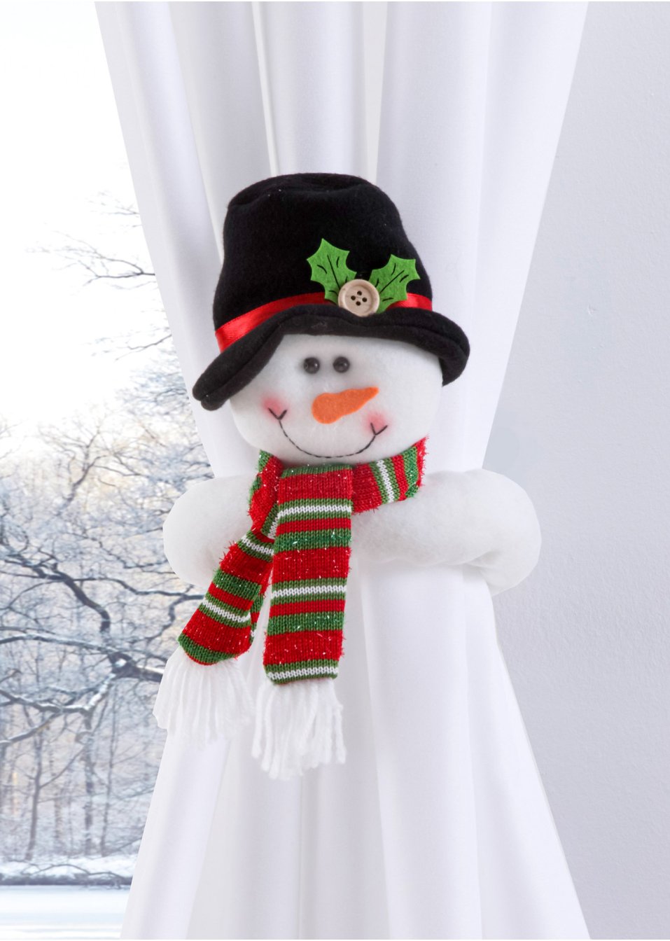 Lot de 2 embrasses Bonhomme de neige