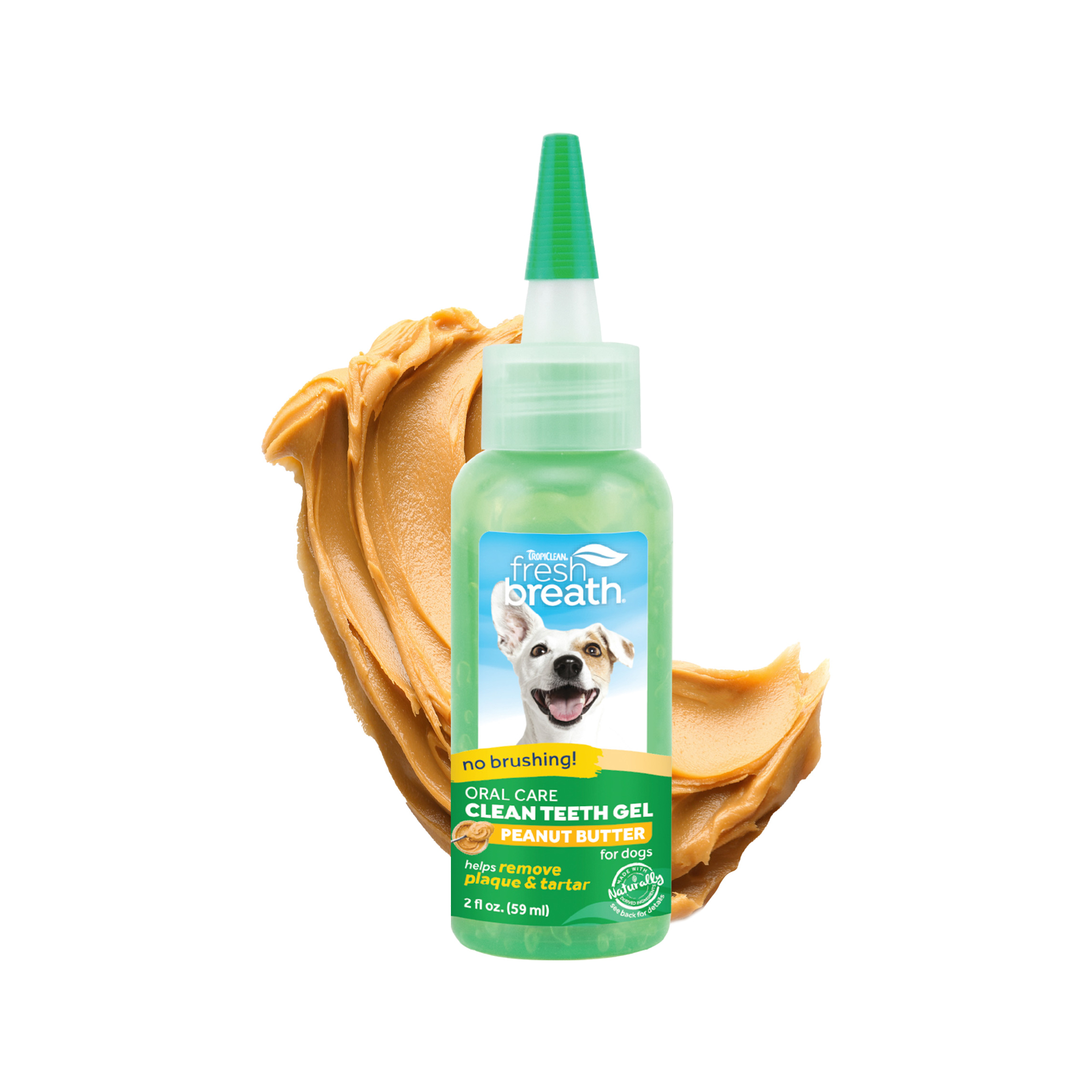 TropiClean - Fresh Breath OralCareGel Kit Peanut Butter - Dog