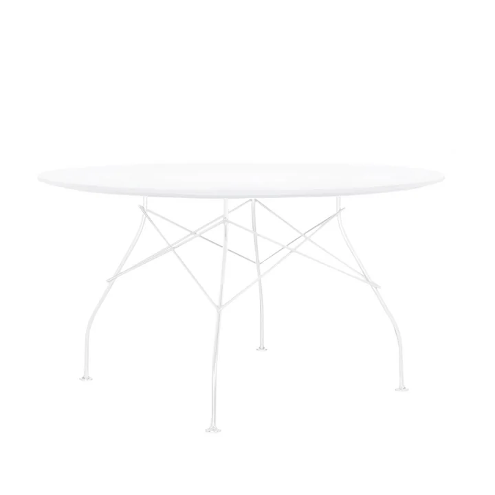Kartell - Glossy Outdoor Tisch Ø 128 x H 72 cm, weiss