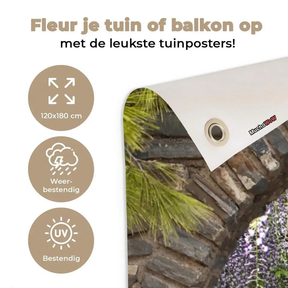 MuchoWow Tuinposter 120x180cm Bos Doorkijk Stenen Pad