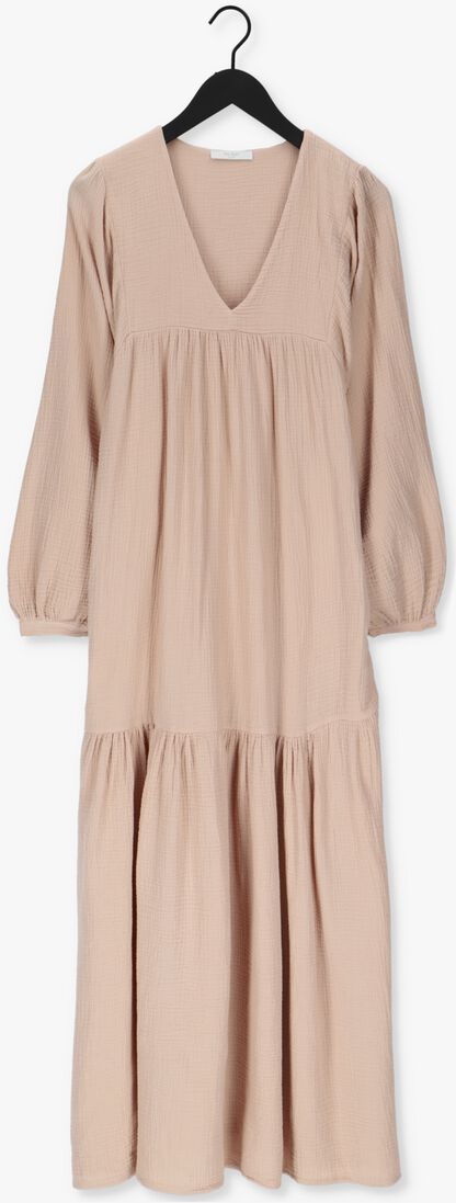 BY-BAR beige by-bar maxi jurk rosa doppia dress