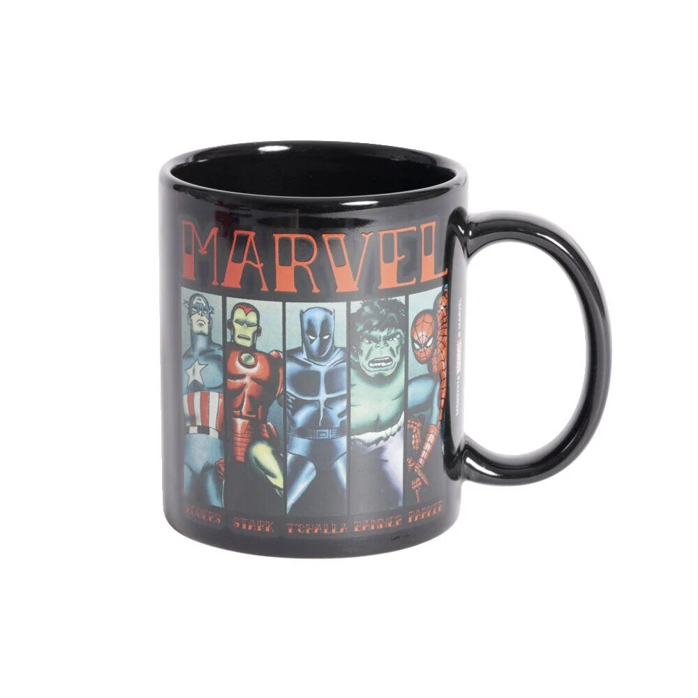 Mug Marvel personnages emblématiques noir et rouge 315ml