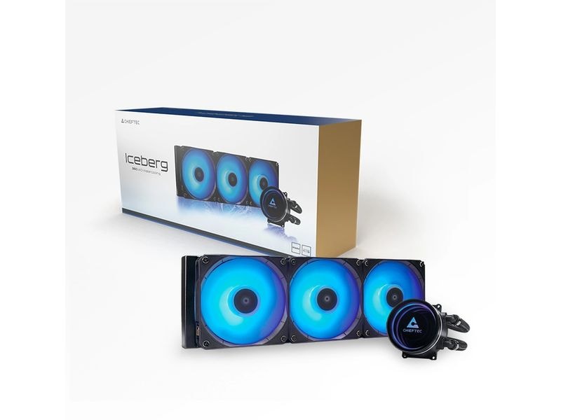 Chieftec Wasserkühlung Iceberg 360 All-In-One CPU-Kühler mit Infinity-Mirror ARGB Kühlblock
