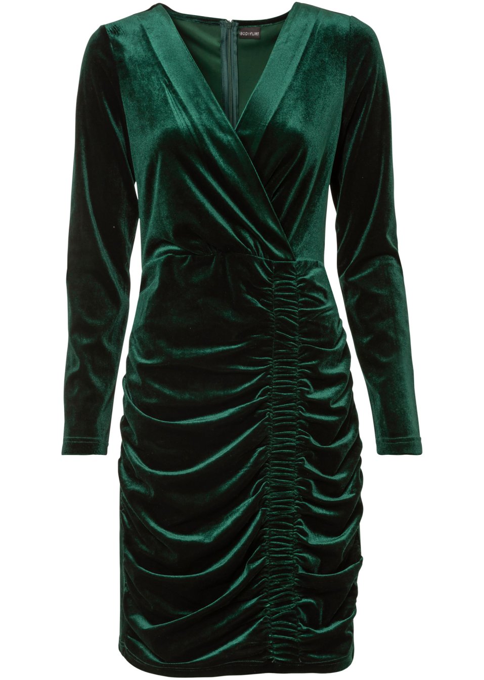 Robe en velours froncée
