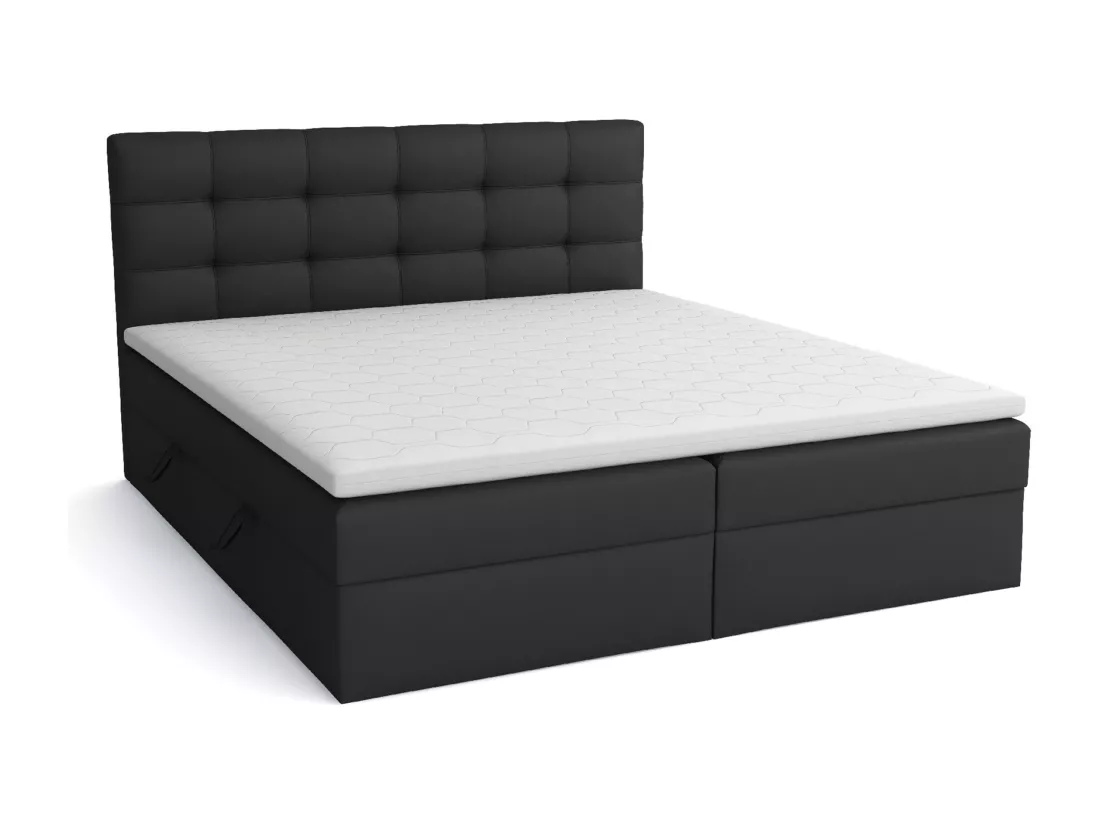 LIT BOXSPRING avec coffre de lit Glame 160x200 cm, Lux 23 (Noir)
