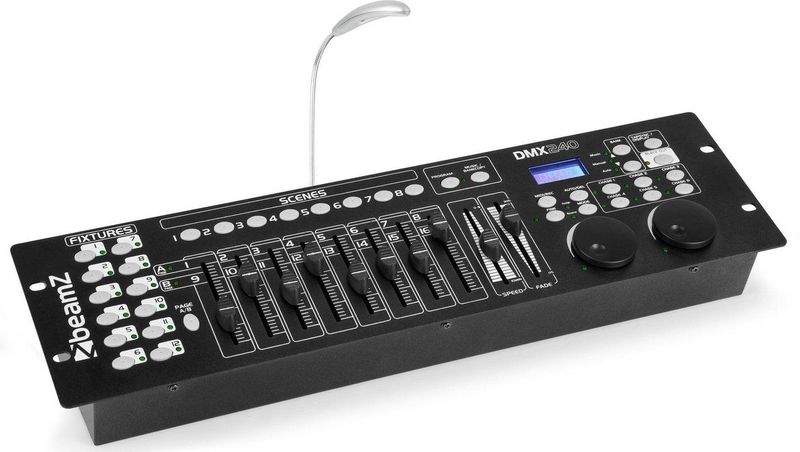 BeamZ DMX240 - 192 kanaals DMX controller voor 12 lichteffecten