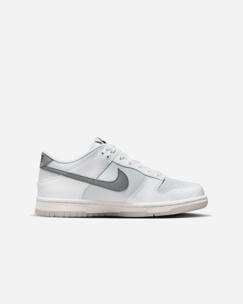 Chaussures Nike Dunk Low Blanc & Gris pour enfant