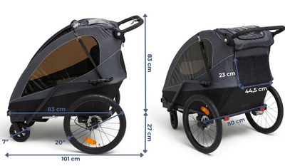 Beemoo Sporty Trail Sykkelvogn, Deep Blue