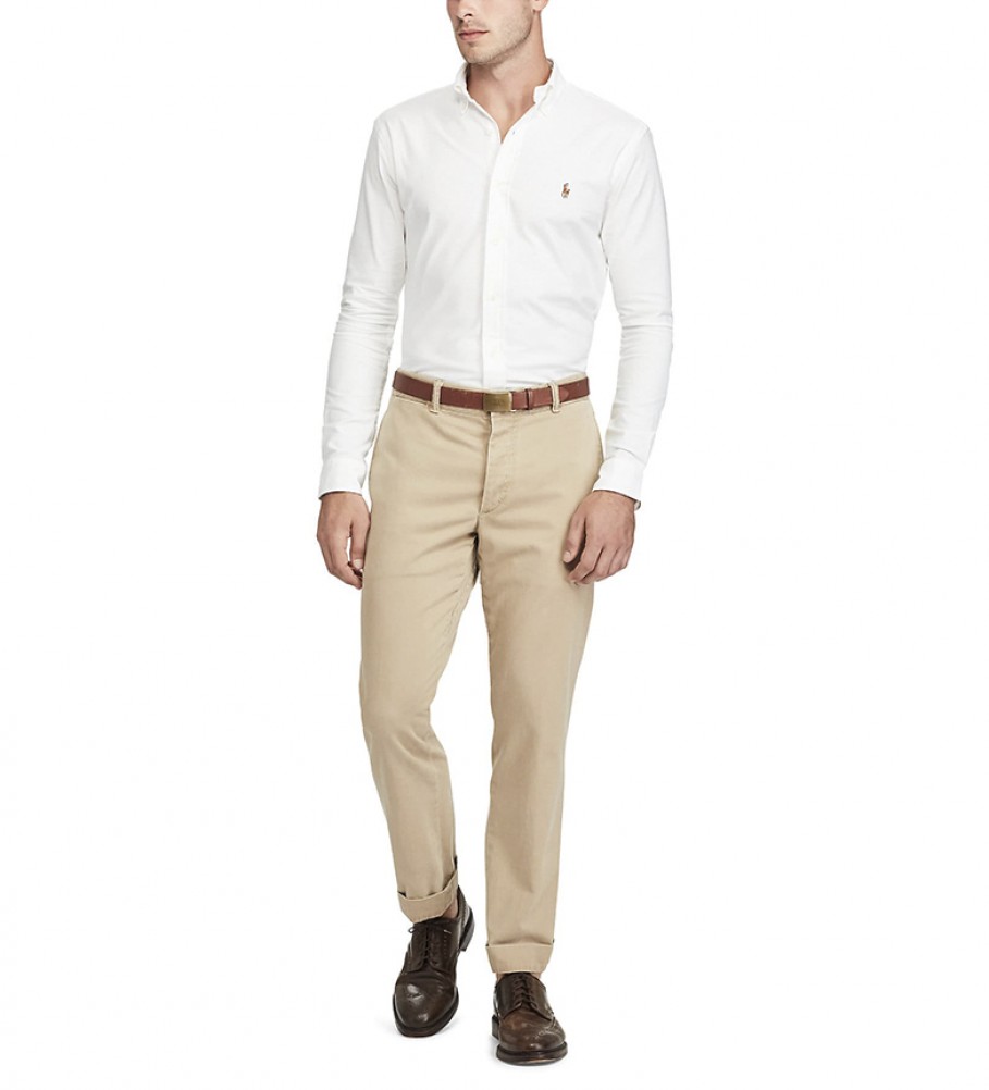 Camisa Oxford branca Ralph Lauren