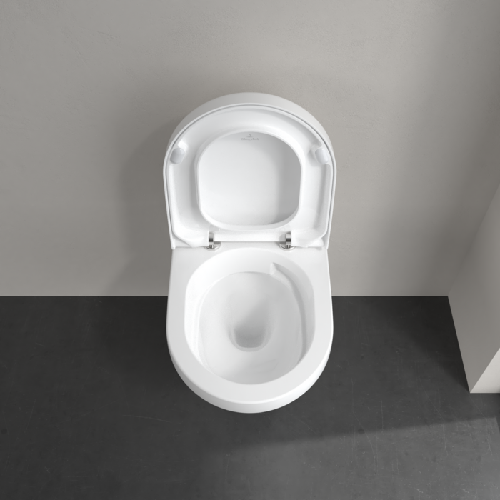 Villeroy & Boch Architectura compact randloos toilet CeramicPlus met AntiBac en TwistFlush rond wit glans