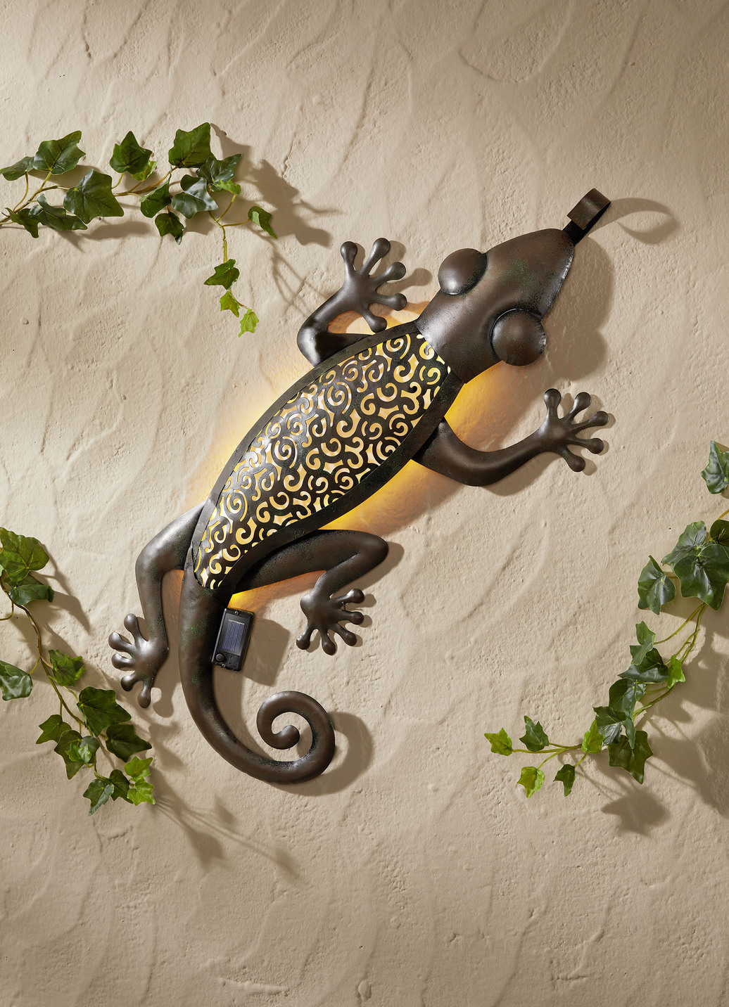 Solar-Gecko aus Eisen