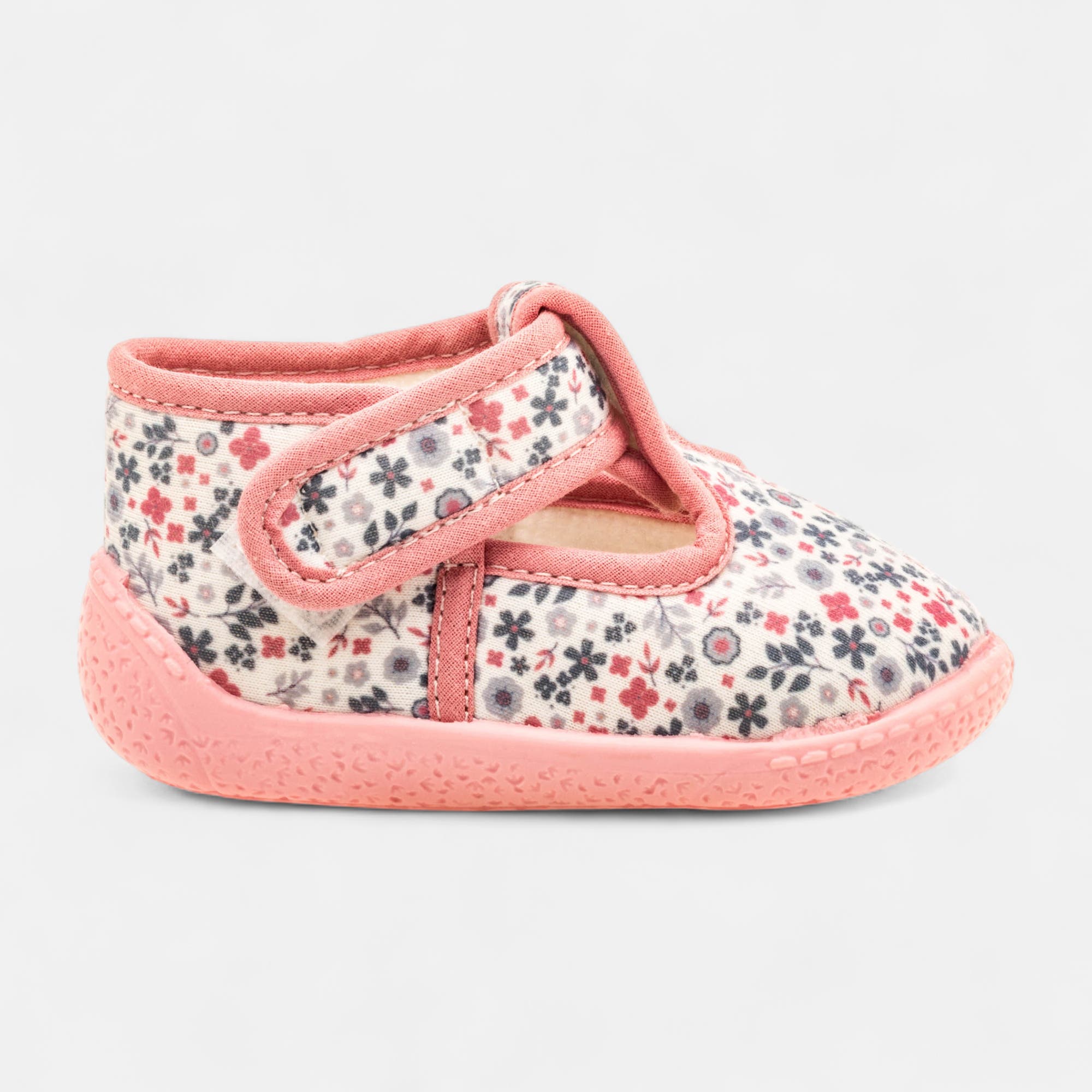 Pantoufles botillons Bébé fille rose