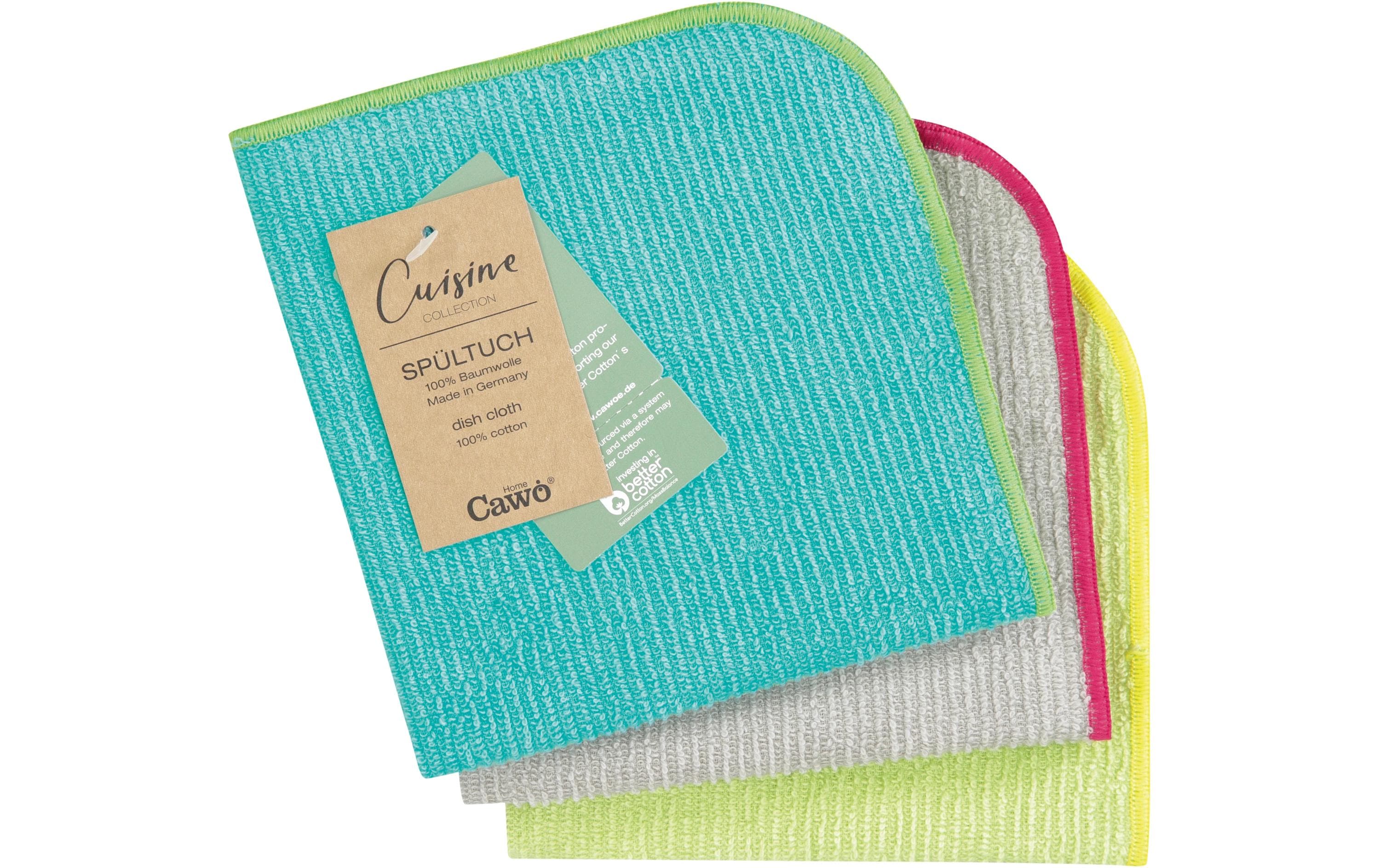 Abwaschlappen Trio 30 x 30 cm, 3 Stück, Türkis/Pistazie3 Stück Abwaschlappen