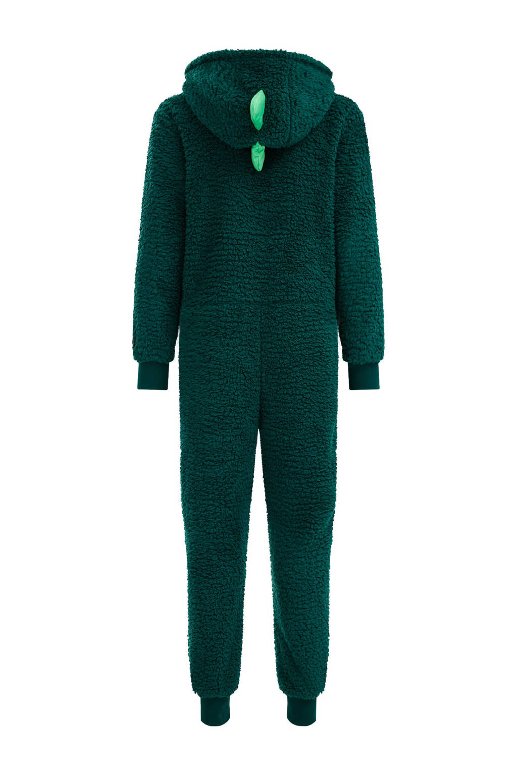 WE Fashion teddy onesie Dino donkergroen/groen
