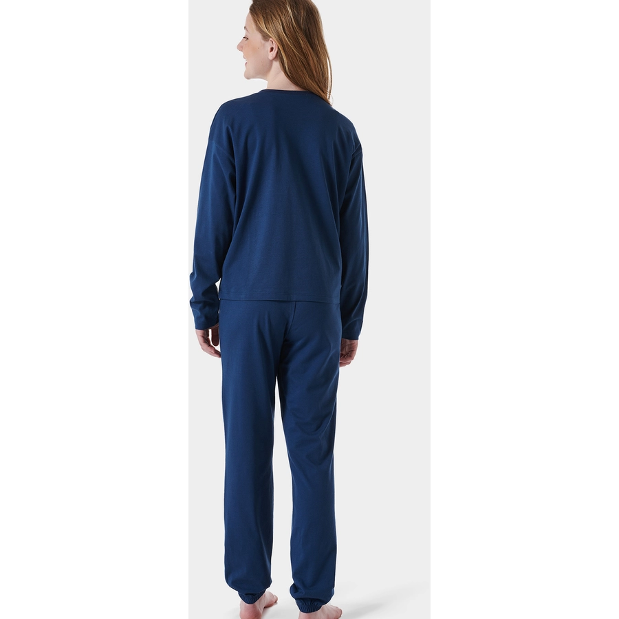 Schiesser Pyjama Organic Cotton nachtblau