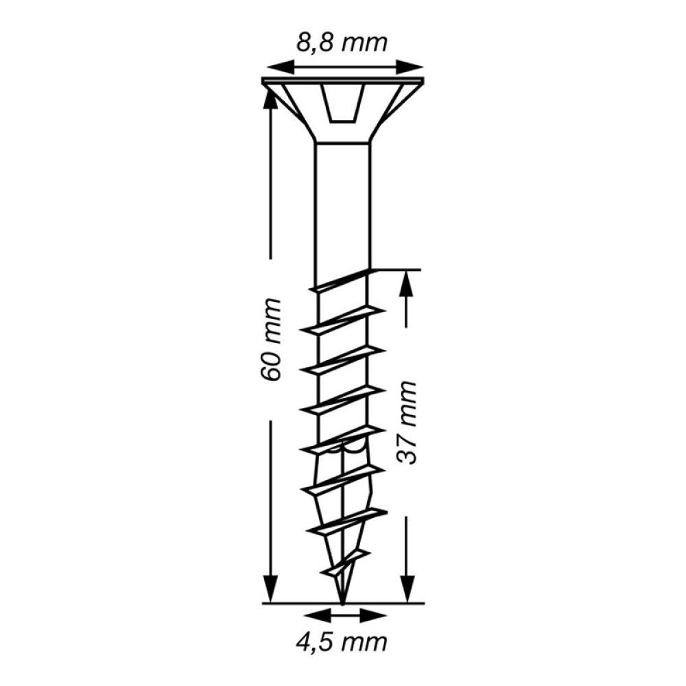 UNIVERSALSKRUE SPAX WIROX 4,5X60MM 500 STK