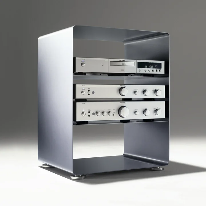 Müller Möbelfabrikation - R 600N Hifi-Regal mit 2 Böden, signalweiss seidenmatt (RAL 9003)