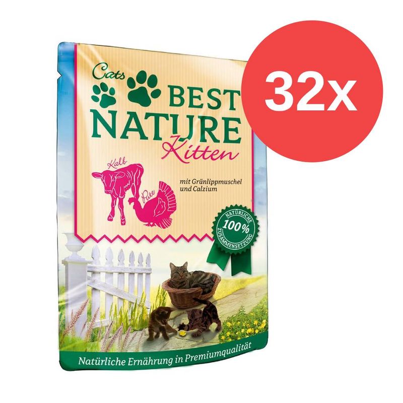 Lot Best Nature Kitten 32 x 85 g pour chaton