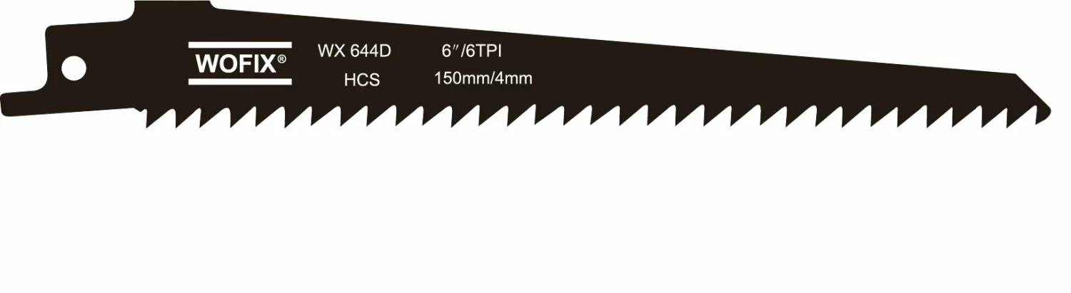 Wofix 5121004 / WX644D Reciprozaagblad - 150 x 6TPI - Hout (5st)
