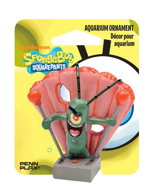 Nickelodeon Decor Spongebob Plankton - Aquarium - Ornament - 2.5x7.6x9.5 cm Multi-Color