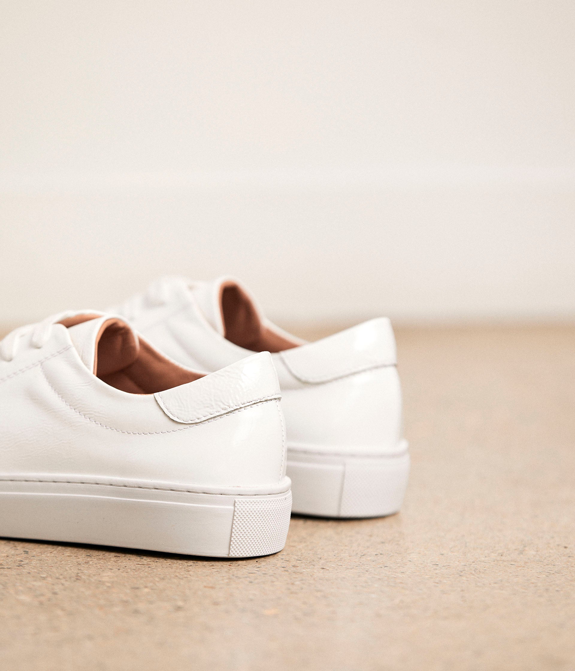 Baskets cuir blanc Lester