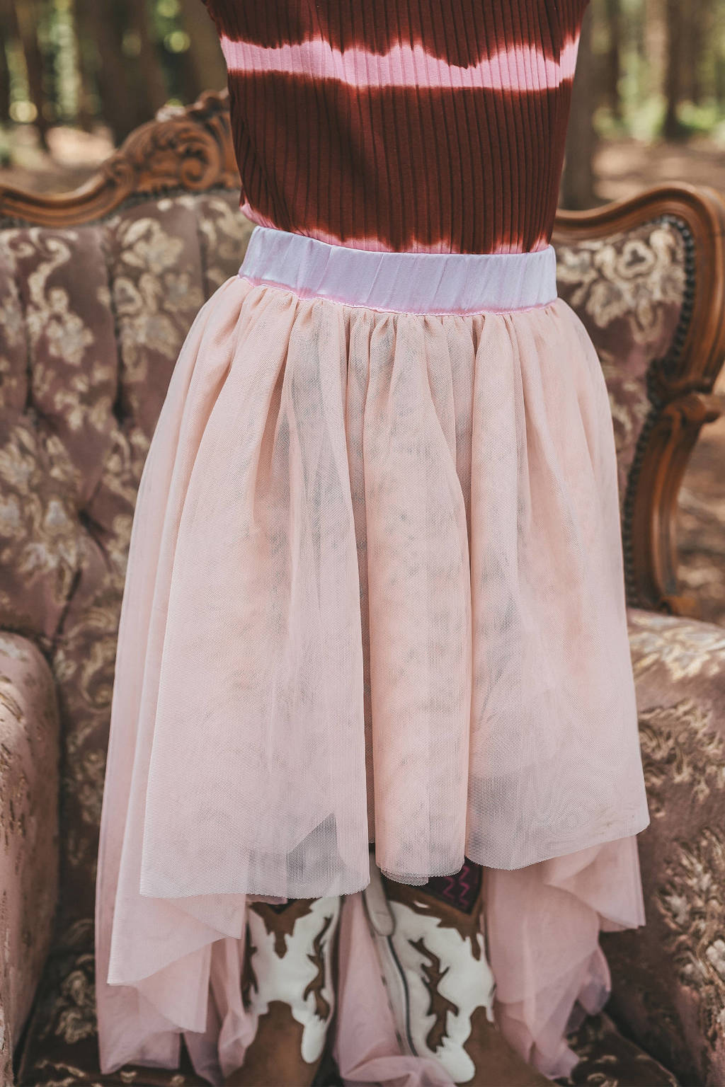 Your Wishes midi rok lichtroze