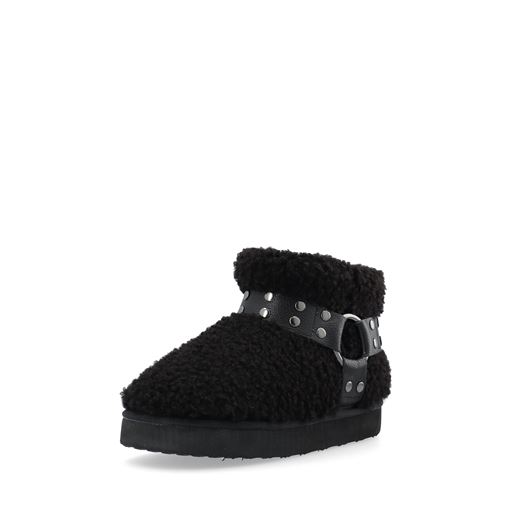 Bianco Varm Flatform Ankle Støvler, Black, 41