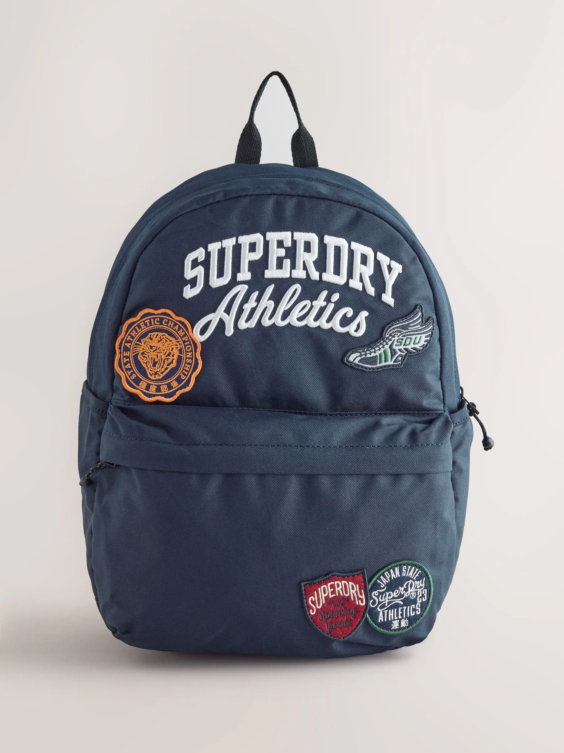 Marineblauw - Superdry Back to School Embroidered Varsity Badge Logo Backpack