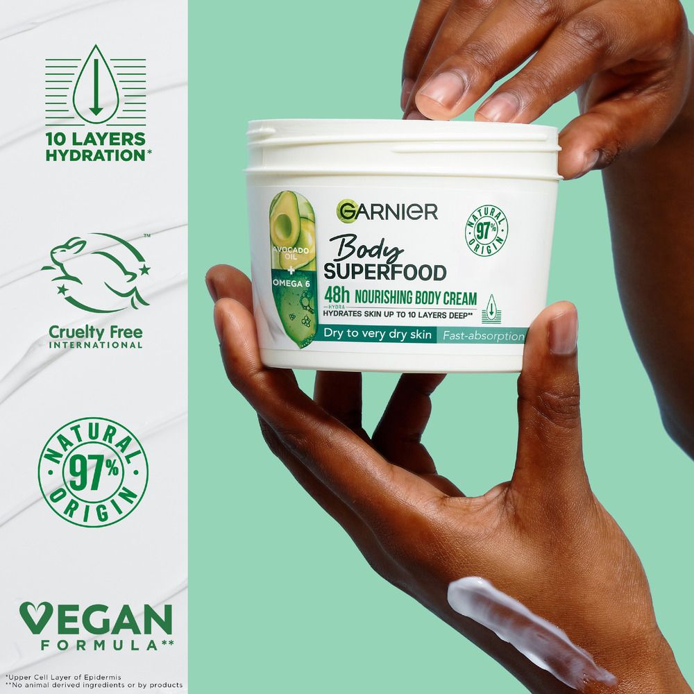 Garnier Body Superfood Avocado Body Cream - 380 ml.