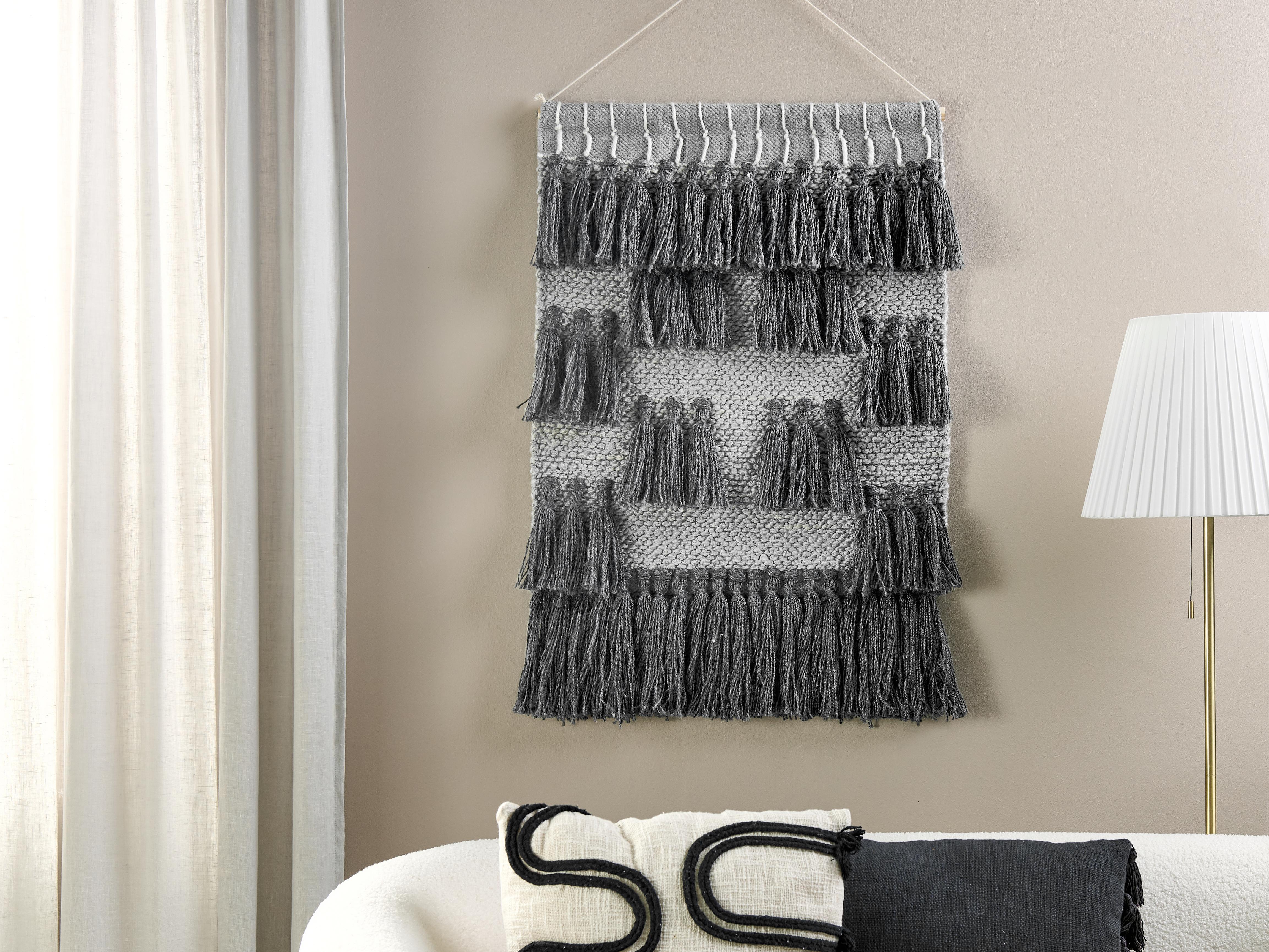 Stoffen wanddecoratie JIWA Katoen 106 cm Grijs