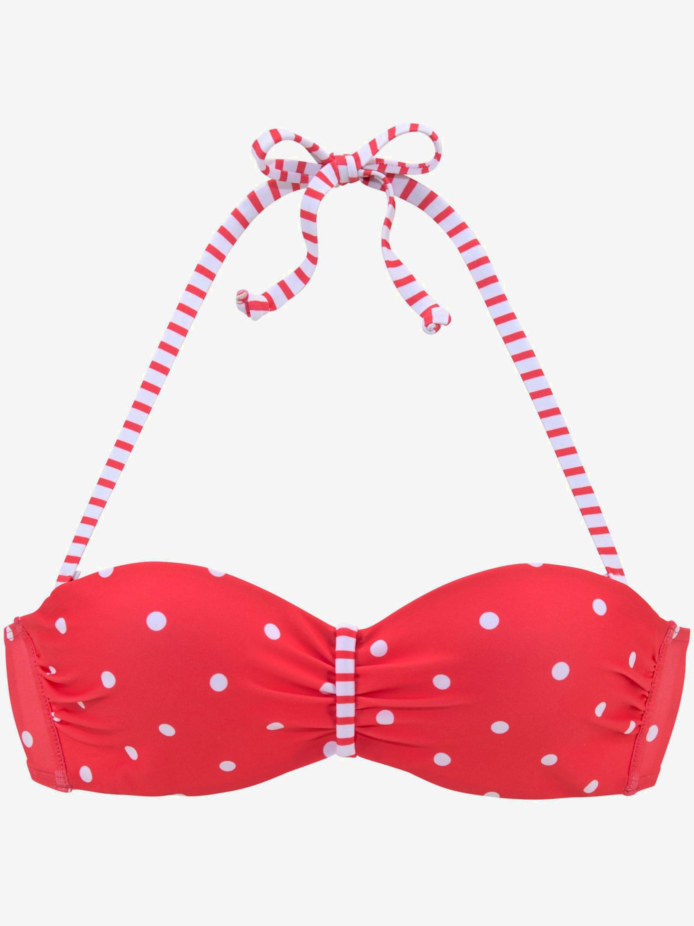 Haut de bikini bandeau à armatures motif à pois tendance