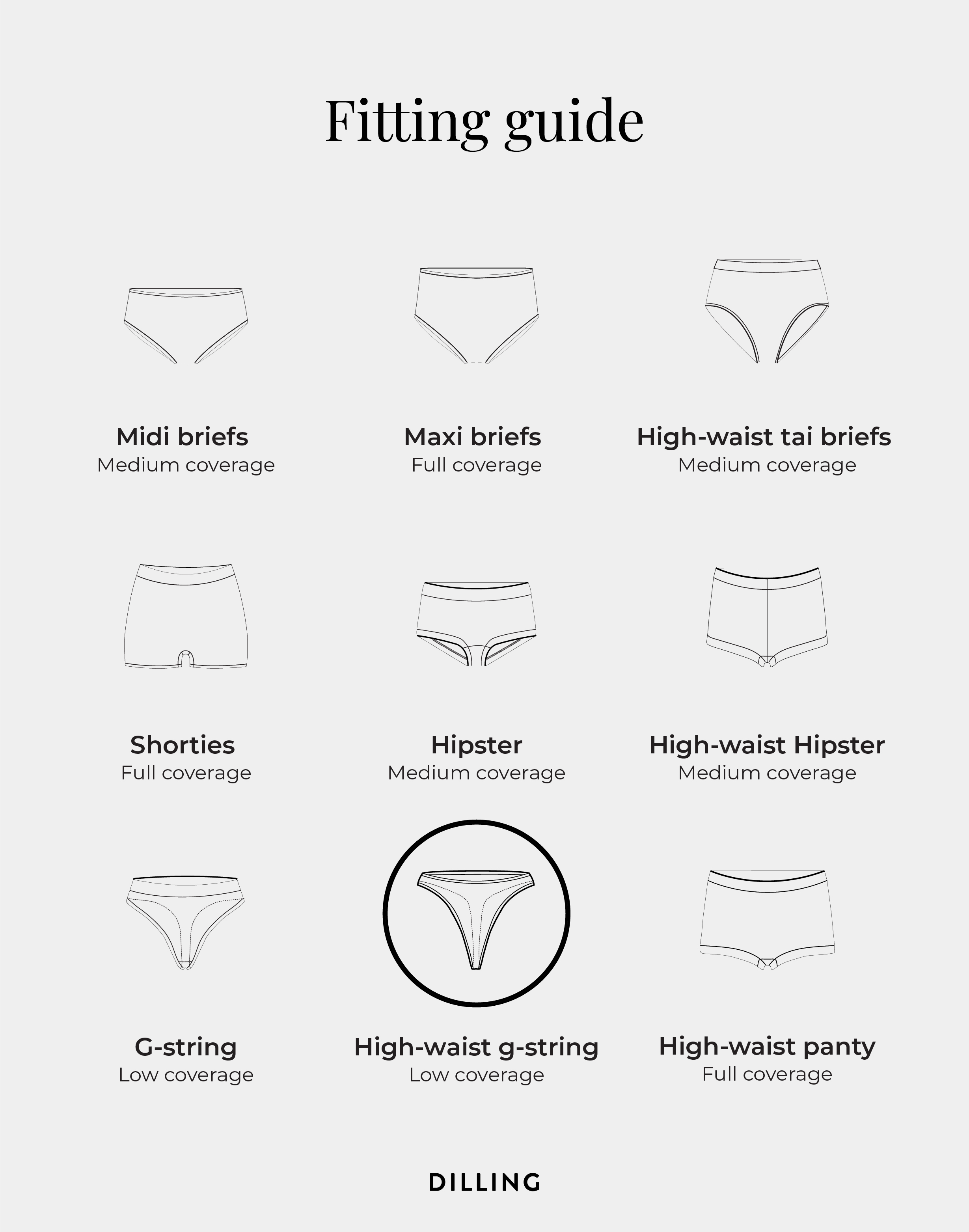 G-string met hoge taille van katoen voor dames