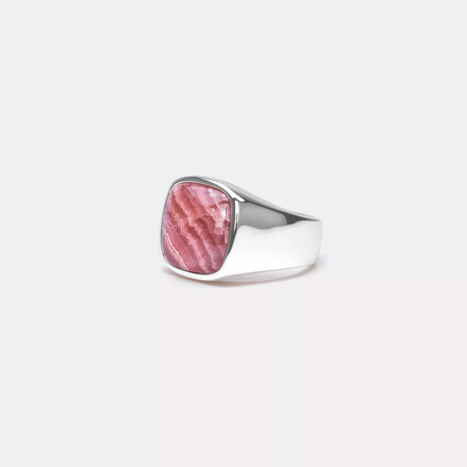 IX Studios Cushion Signet Rhodocrosite Ring 22 kt. Sølv DMN0282RHRHOCR