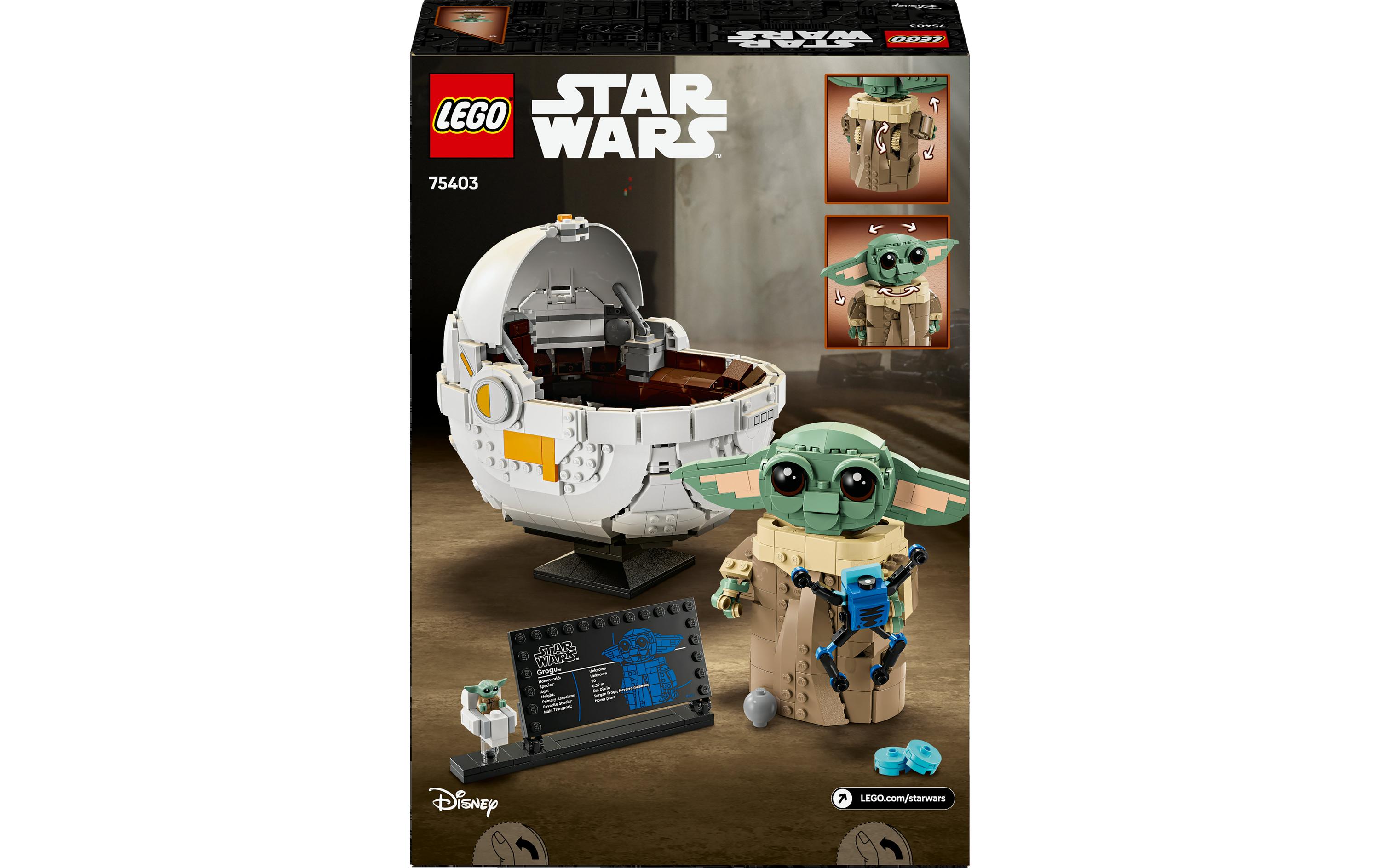 Star Wars Grogu in seiner Repulsorwiege 75403Coole Zimmer-Deko für Fans von Star Wars: The Mandalorian