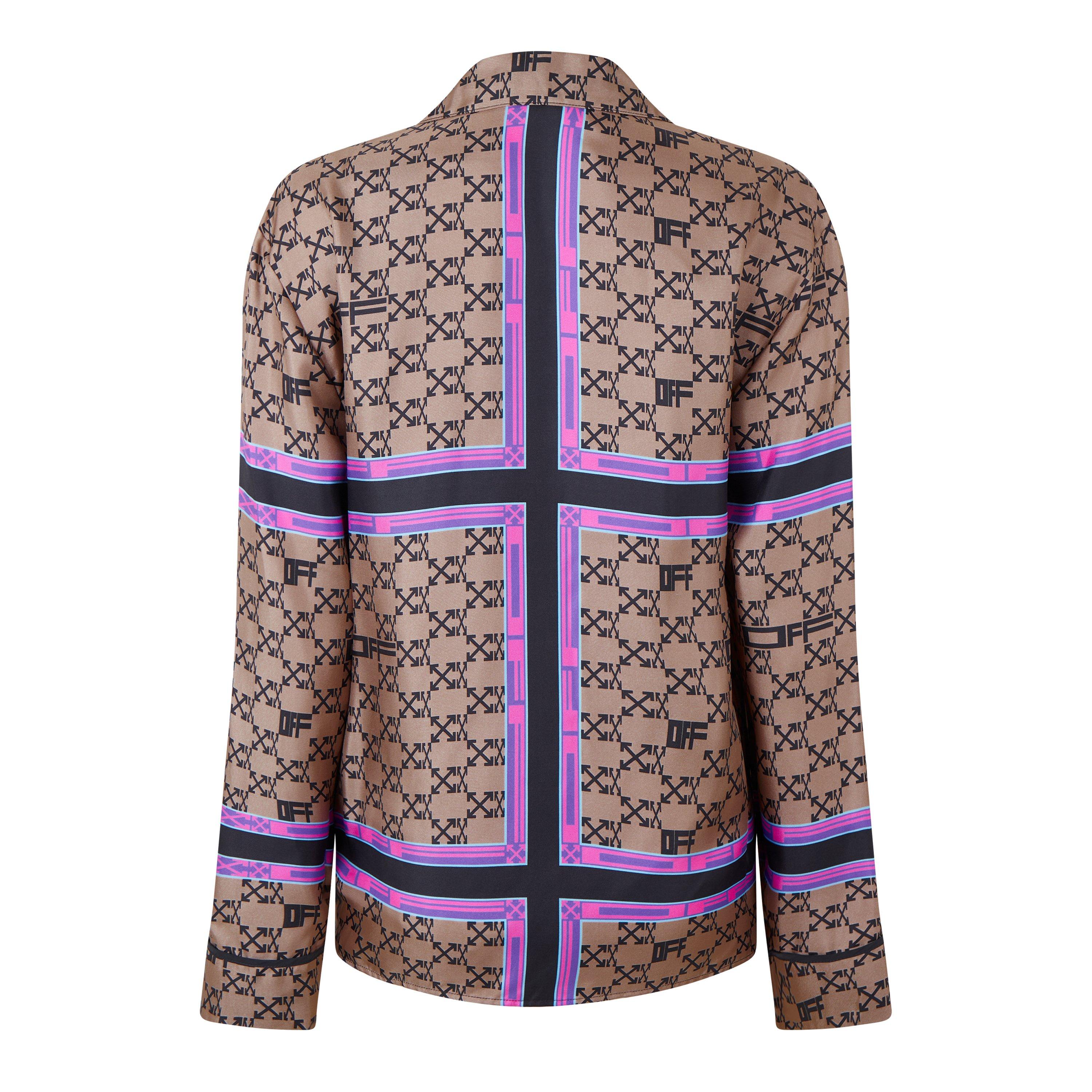 Off White Monogram Silk Pajama Shirt