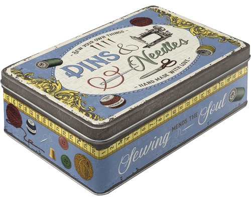 Voorraadpot plat Pins & Needles 2,5 l 23x16x7 cm