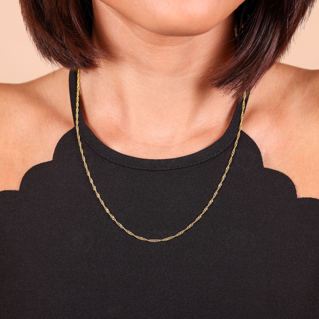 1.6mm Singapurkette 750/18 K Gelbgold