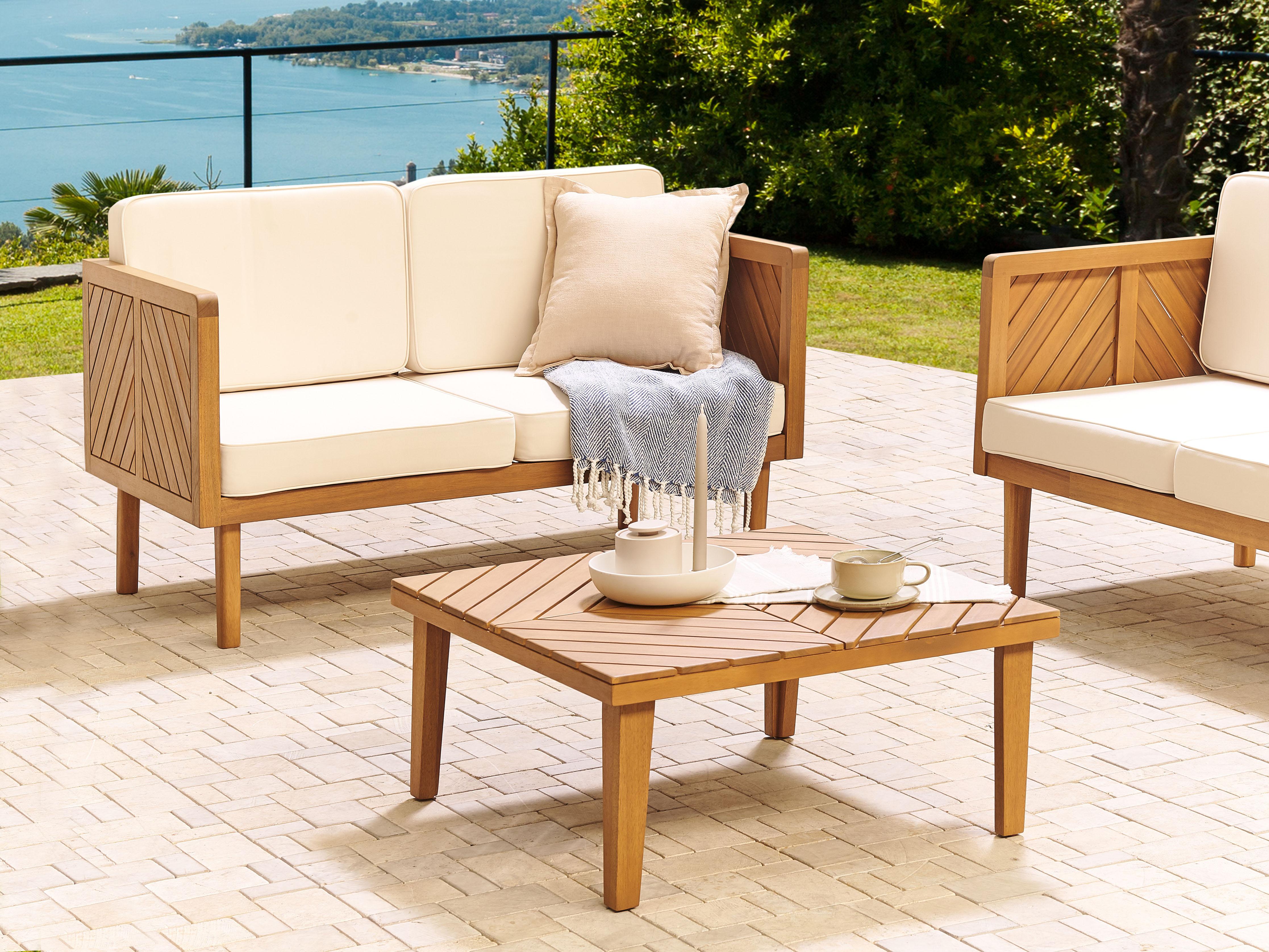 Tuin salontafel BARATTI 70 cm 70 cm Acaciahout Bruin