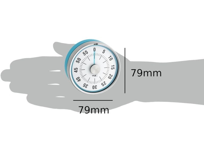 TFA Dostmann Küchentimer Puck Türkis Timer für die Küche
