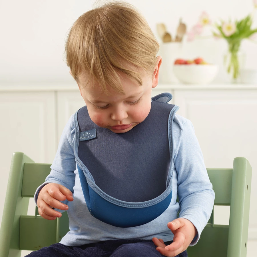 Bibetta Neopren-Lätzchen UltraBib® Fuchs  Stahlblau, 2 Stück