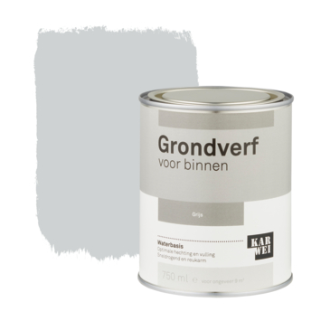 Karwei grondverf binnen grijs 750 ml