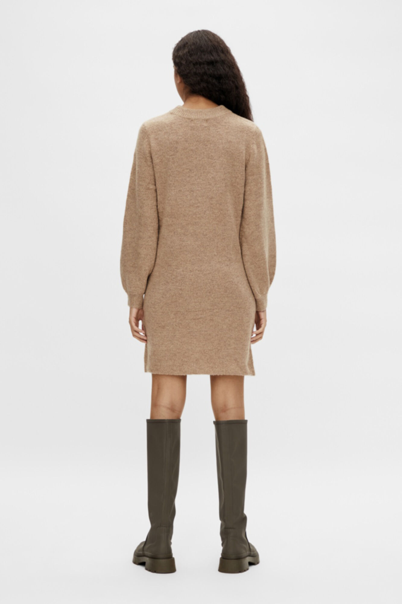 Vestido de malha - Marrom